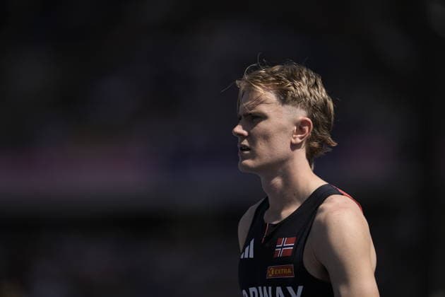 2026 European Outdoor Athletics Championships, Day 3, Birmingham, England, August 12, 2026: Tobias Gronstad in the men’s 800-meter semifinal at the 2026 European Athletics Championships at Alexander Stadium in Birmingham on Wednesday. Photo: Beate Oma Dahle, NTB, Birmingham, England. EDITORIAL USE ONLY. RESTRICTED USE FOR BETTING COMPANIES.  Copyright: xBeatexOmaxDahlex xNTBx