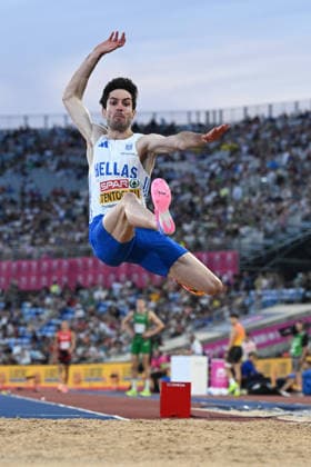 European Athletics Championships Birmingham 2026 - Miltiadis Tentoglou of Greece in action during the Men s Long Jump Final at the European Athletics Championships Birmingham 2026, Birmingham, Britain, 11 August 2026. IMAGO ONE INCH PRODUCTIONS Birmingham BRITAIN Copyright: xOnexInchxProductionsx 7055896