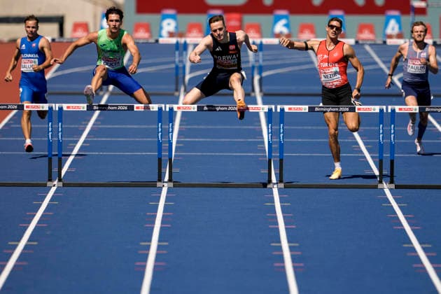 2026 European Athletics Outdoor Championships, Day 3, Birmingham, England, August 12, 2026 Karsten Warholm before the semifinal of the 400-meter hurdles at the 2026 European Athletics Championships at Alexander Stadium in Birmingham on Wednesday. Photo: Beate Oma Dahle, NTB, Birmingham, England. EDITORIAL USE ONLY. RESTRICTED USE FOR BETTING COMPANIES.  Copyright: xBeatexOmaxDahlex xNTBx