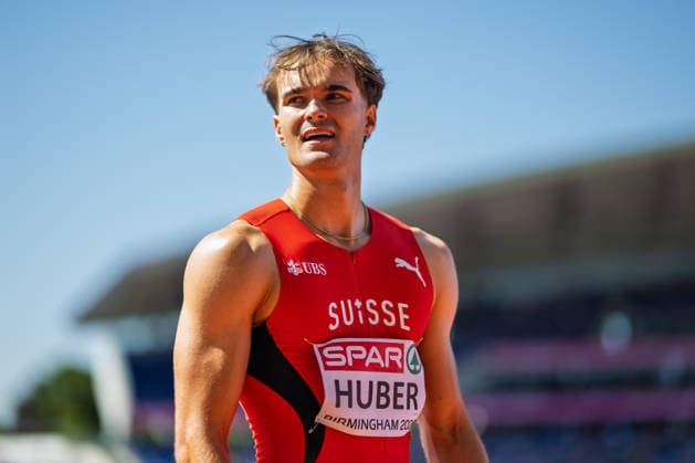 BIRMINGHAM, UNITED KINGDOM - AUGUST 12: Andrin Huber of Switzerland competes in the Men s Decathlon Long Jump during the European Athletics Championships at Alexander Stadium on August 12, 2026 in Birmingham, United Kingdom. England United Kingdom Copyright: xBEAUTIFULxSPORTS TobiasxLacknerx