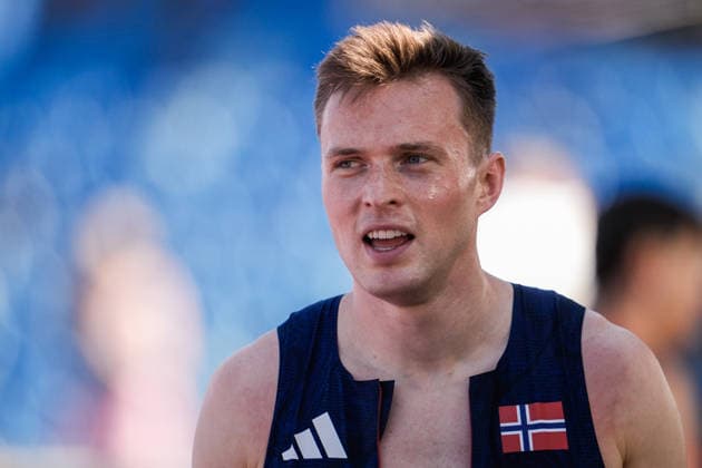 2026 European Outdoor Athletics Championships, Day 3, Birmingham, England, August 12, 2026. Karsten Warholm after the men’s 400-meter hurdles semifinal at the 2026 European Athletics Championships at Alexander Stadium in Birmingham on Wednesday. Photo: Beate Oma Dahle, NTB, Birmingham, England. EDITORIAL USE ONLY. RESTRICTED USE FOR BETTING COMPANIES  Copyright: xBeatexOmaxDahlex xNTBx