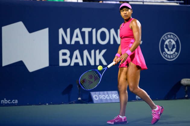 August 11, 2026, Toronto, Ontario, Canada: NAOMI OSAKA of Japan is seen during her quarterfinal match against Elena Rybakina of Kazakhstan at the National Bank Open, part of the Hologic WTA, Tennis Damen Tour at Sobeys Stadium. Toronto Canada - ZUMAr228 20260811_znp_r228_019 Copyright: xVasiliyxRyabykhx