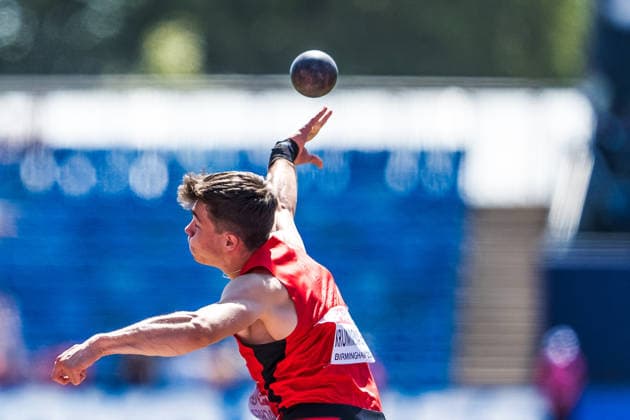 European Athletics Championships, Birmingham, August 12, 2026 BIRMINGHAM, UNITED KINGDOM AUGUST 12 Leon Krummenacher of Switzerland competes in the shot put event of the men s decathlon on August 12, 2026, in Birmingham, United Kingdom Copyright: xBEAUTIFULxSPORTS UlfxSchillerx