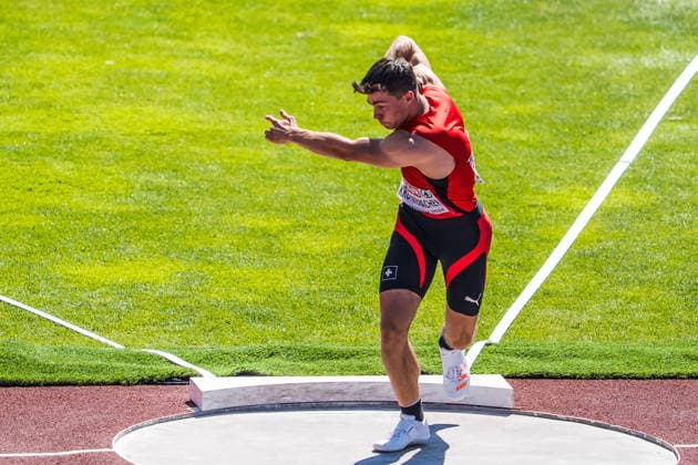 European Athletics Championships, Birmingham, August 12, 2026 BIRMINGHAM, UNITED KINGDOM AUGUST 12 Leon Krummenacher of Switzerland competes in the shot put event of the men s decathlon on August 12, 2026, in Birmingham, United Kingdom Copyright: xBEAUTIFULxSPORTS UlfxSchillerx