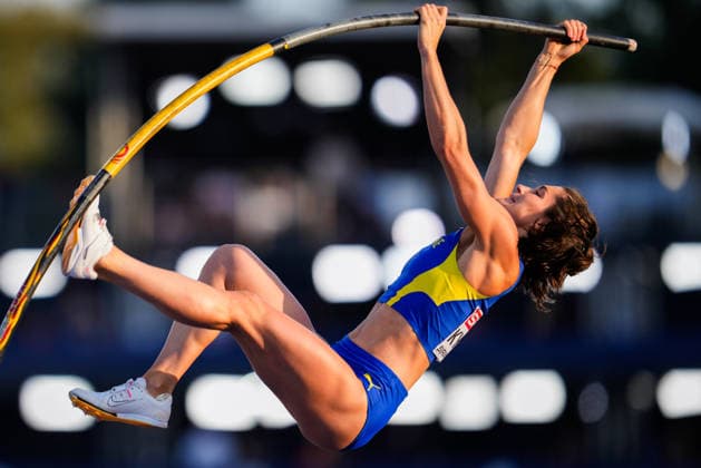 2026 European Outdoor Athletics Championships, Day 2, Birmingham, England, August 11, 2026. Maryna Kylypko of Ukraine during the women’s pole vault qualifying round at the 2026 European Athletics Championships at Alexander Stadium in Birmingham on Tuesday. Photo: Beate Oma Dahle, NTB, Birmingham, England. EDITORIAL USE ONLY. RESTRICTED USE FOR BETTING COMPANIES.  Copyright: xBeatexOmaxDahlex xNTBx