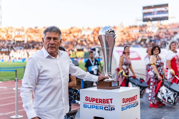 Superbet Greek Super Cup, AEK Athens vs. OFI Crete on August 12, 2026, at Pankritio Stadium in Heraklion. The Greek Super Cup Copyright: xBahhoxKarax