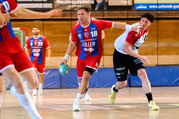 Bietigheim HBL 26 27 SG BBM Bietigheim Pfadi Winterthur Fabian Wiederstein (Bietigheim), Maximilian Freiberg (Winterthur) Bietigheim, Bissingen, Halle am Viadukt, Baden-Württemberg, Germany