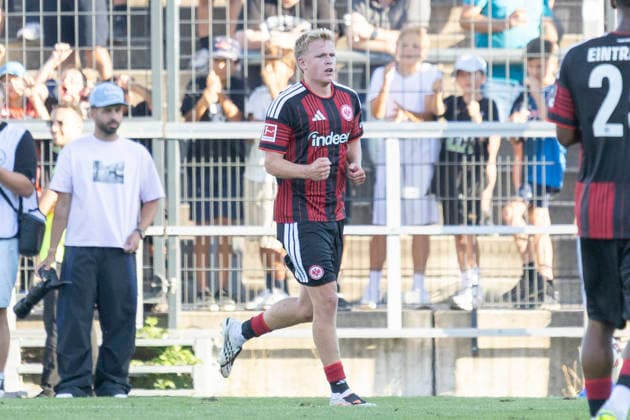 Friendly Match: FSV Frankfurt vs. Eintracht Frankfurt, August 12, 2026; Jonathan Burkardt (Eintracht Frankfurt) scored the goal that made it 0–3, FSV Frankfurt vs. Eintracht Frankfurt, Frankfurt, BBBank Arena, August 12, 2026 Copyright: xBEAUTIFULxSPORTS Gawlikx