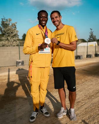 Owen Ansah, Hamburger SV, Men s 100m, Coach Sebastian Beyer, GBR, Track and Field, Athletics, 2026 European Athletics Championships, 2026 European Track and Field Championships, Birmingham 2026, August 9, 2026, GBR, Track and Field, Athletics, 2026 European Athletics Championships, 2026 European Track and Field Championships, Birmingham 2026, August 9, 2026, Birmingham Copyright: xStefanxMayerx EP_SMR