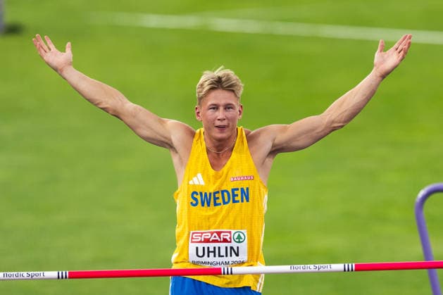 August 12, 2026: Emil Uhlin of Sweden competes in the men’s decathlon high jump during Day 3 of the 2026 European Athletics Championships on August 12, 2026 in Birmingham. Photo by Mathias Bergeld, BILDBYRAN, code MB MT1066. track and field, athletics, friidrett, friidrotts em, em, friidretts em 2026, European Athletics Championships, 3 bbeng Copyright: MATHIASxBERGELD BB260812MB093