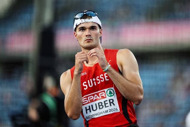 BIRMINGHAM, UNITED KINGDOM - AUGUST 12: Andrin Huber of Switzerland competes in the Men s Decathlon High Jump during the European Athletics Championships at Alexander Stadium on August 12, 2026 in Birmingham, United Kingdom. England United Kingdom Copyright: xBEAUTIFULxSPORTS TobiasxLacknerx