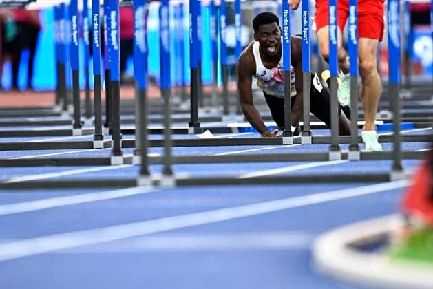 European Athletics Championships Birmingham 2026 - day 3 BIRMINGHAM, ENGLAND - AUGUST 12 : Bacari Elie (BEL) in action during the 110m hurdles on day 3 of the Birmingham 2026 European Athletics Championships on August 12, 2026 in Birmingham, England, 12 08 2026 Birmingham ENGLAND  Copyright: xTomasxSiskx
