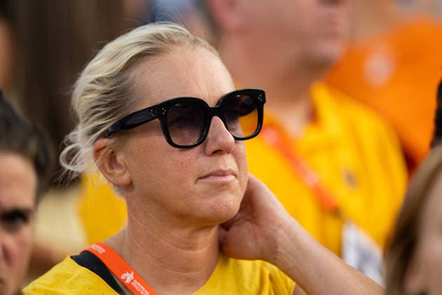 August 12, 2026: Kajsa Bergqvist, head coach of Sweden, in the stands during Day 3 of the 2026 European Athletics Championships on August 12, 2026 in Birmingham. Photo by Mathias Bergeld. BILDBYRAN code MB MT1066. track and field athletics friidrett friidrotts em em friidretts em 2026 European Athletics Championships 3 bbeng  Copyright: MATHIASxBERGELD BB260812MB114