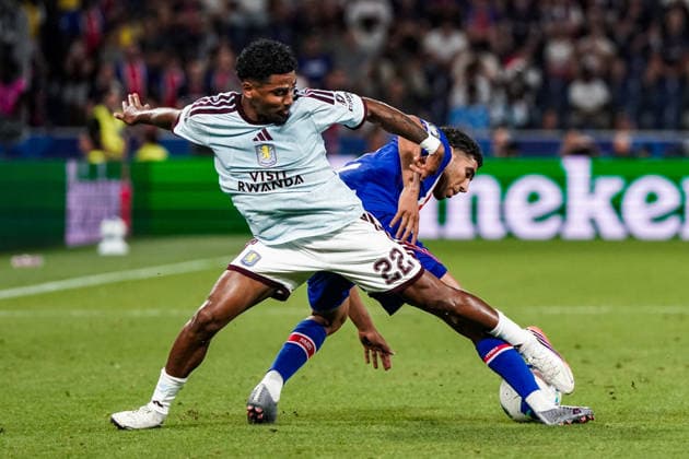 Soccer Austria UEFA Super Cup 2025–2026 Final, August 12, 2026, Paris Saint-Germain (France) vs. Aston Villa (England), Salzburg Stadium, Salzburg, Austria; Ian Maatsen (Aston Villa), Achraf Hakimi (PSG) Copyright: xLUKAxKOLANOVICx