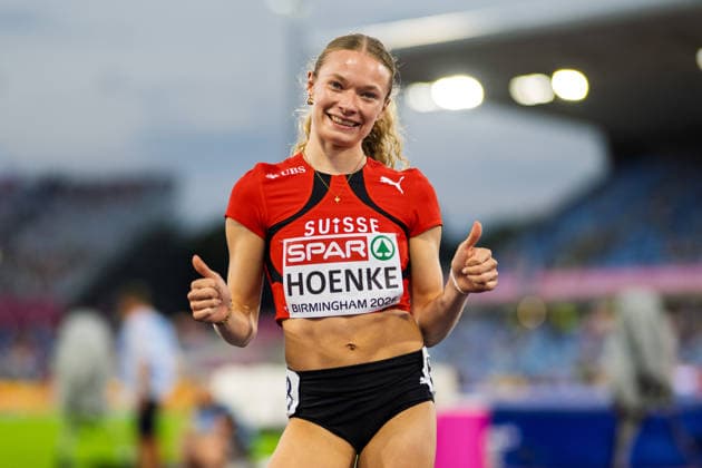 BIRMINGHAM, UNITED KINGDOM - AUGUST 12: Fabienne Hoenke of Switzerland competes in the Women s 200m during the European Athletics Championships at Alexander Stadium on August 12, 2026 in Birmingham, United Kingdom. England United Kingdom Copyright: xBEAUTIFULxSPORTS TobiasxLacknerx