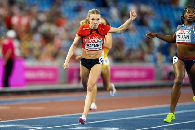 BIRMINGHAM, UNITED KINGDOM - AUGUST 12: Fabienne Hoenke of Switzerland competes in the Women s 200m during the European Athletics Championships at Alexander Stadium on August 12, 2026 in Birmingham, United Kingdom. England United Kingdom Copyright: xBEAUTIFULxSPORTS TobiasxLacknerx
