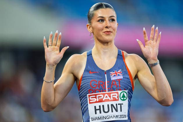 BIRMINGHAM, UNITED KINGDOM - AUGUST 12: Amy Hunt of Great Britain competes in the Women s 200m during the European Athletics Championships at Alexander Stadium on August 12, 2026 in Birmingham, United Kingdom. England United Kingdom Copyright: xBEAUTIFULxSPORTS TobiasxLacknerx