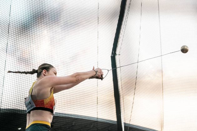 Aileen Kuhn, Eintracht Frankfurt, Women s Hammer Throw, GBR, Track and Field, Athletics, 2026 European Athletics Championships, 2026 European Track and Field Championships, Birmingham 2026, August 9, 2026, GBR, Track and Field, Athletics, 2026 European Athletics Championships, 2026 European Track and Field Championships, Birmingham 2026, August 9, 2026, Birmingham Copyright: xStefanxMayerx EP_SMR