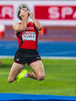 European Athletics Championships, Birmingham, August 12, 2026 BIRMINGHAM, UNITED KINGDOM, AUGUST 12: Andrin Huber of Switzerland reacts after failing to clear a height in the high jump event of the men s decathlon on August 12, 2026, in Birmingham, United Kingdom Copyright: xBEAUTIFULxSPORTS UlfxSchillerx