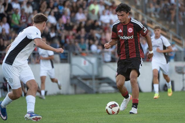 August 12, 2026, xhfmx, Soccer Friendly Match, FSV Frankfurt Eintracht Frankfurt v l Nick Doktorczyk FSV Frankfurt, 15 Can Uzun Eintracht Frankfurt, 42 DFL DFB REGULATIONS PROHIBIT ANY USE OF PHOTOGRAPHS as IMAGE SEQUENCES and or QUASI-VIDEO Frankfurt am Main