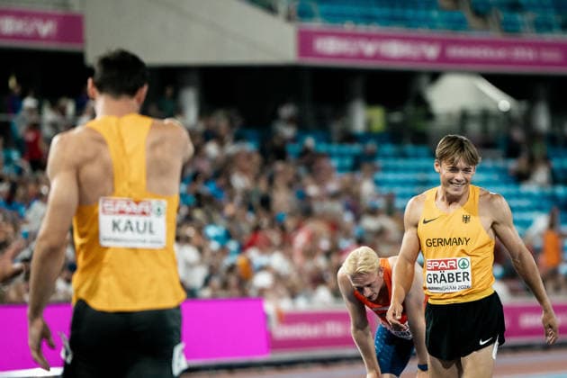 Amadeus Graeber, Eintracht Frankfurt, Men s Decathlon; Niklas Kaul, USC Mainz, Men s Decathlon; GBR, Track and Field, Athletics, 2026 European Athletics Championships, 2026 European Track and Field Championships, Birmingham 2026, August 9, 2026, GBR, Track and Field, Athletics, 2026 European Athletics Championships, 2026 European Track and Field Championships, Birmingham 2026, August 9, 2026, Birmingham Copyright: xStefanxMayerx EP_SMR