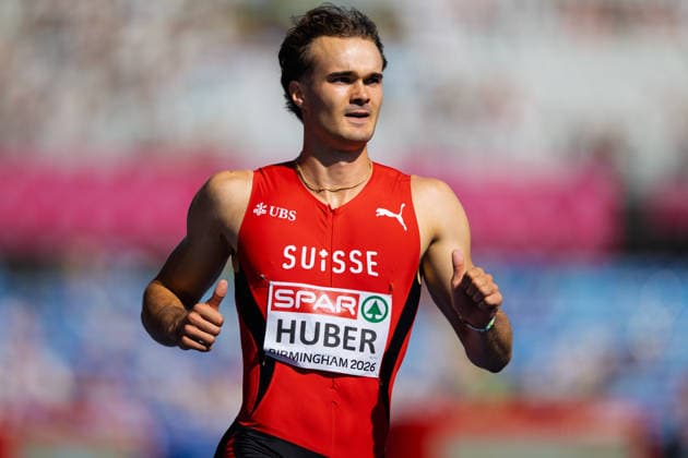 BIRMINGHAM, UNITED KINGDOM - AUGUST 12: Andrin Huber of Switzerland competes in the Men s Decathlon during the European Athletics Championships at Alexander Stadium on August 12, 2026 in Birmingham, United Kingdom. England United Kingdom Copyright: xBEAUTIFULxSPORTS TobiasxLacknerx