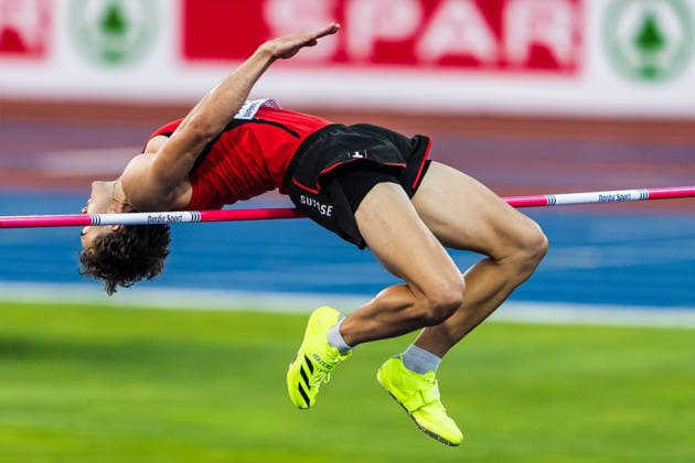 European Athletics Championships, Birmingham, August 12, 2026 BIRMINGHAM, UNITED KINGDOM AUGUST 12 Andrin Huber of Switzerland competes in the high jump of the men s decathlon on August 12, 2026, in Birmingham, United Kingdom Copyright: xBEAUTIFULxSPORTS UlfxSchillerx