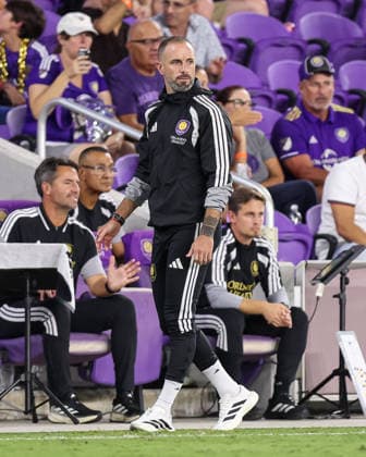 August 12, 2026, Orlando, Florida, USA: Orlando City SC head coach MARTIN PERELMAN on the sidelines during a match against Atlo tico San Luis. Orlando City SC hosted Athletico San Luis in a Leagues Cup match at Inter.Co Stadium in Orlando, FL. Orlando USA - ZUMAm299 20260812_znp_m299_016 Copyright: xTaylorxMcFeex
