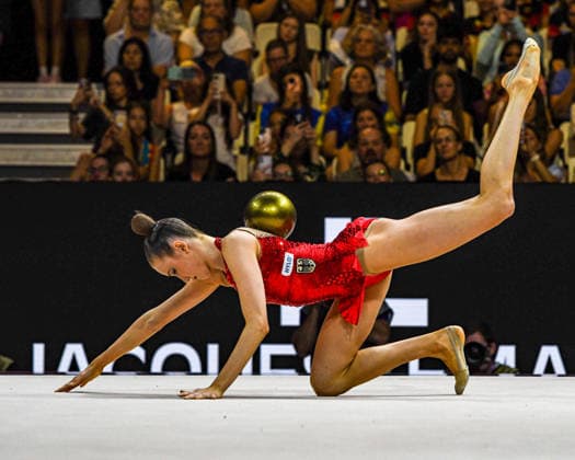 August 12, 2026, Frankfurt, Hesse, Germany: German gymnast and defending Olympic champion DARJA VARFOLOMEEV competes in the 42nd Rhythmic gymnastics, Rhythmische Sportgymnastik, RSG World Championships qualifiers in the Festhalle in Frankfurt, Hesse, Germany on Wednesday, August 12, 2026. 2026 Rhythmic Gymnastics World Championships Qualifying - ZUMAd168 20260812_zsp_d168_040 Copyright: xKaixDambachx
