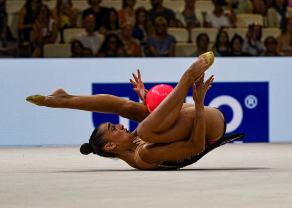 August 12, 2026, Frankfurt, Hesse, Germany: Spanish gymnast DANIELA PICO competes in the 42nd Rhythmic gymnastics, Rhythmische Sportgymnastik, RSG World Championships qualifiers in the Festhalle in Frankfurt, Hesse, Germany on Wednesday, August 12, 2026. 2026 Rhythmic Gymnastics World Championships Qualifying - ZUMAd168 20260812_zsp_d168_089 Copyright: xKaixDambachx