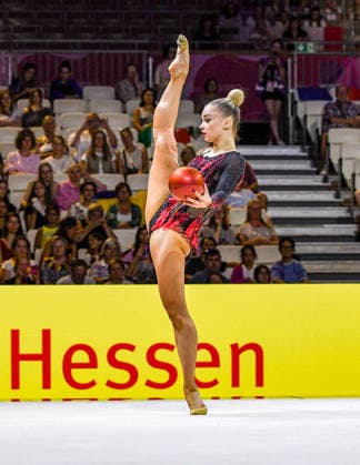 August 12, 2026, Frankfurt, Hesse, Germany: Finnish gymnast EMMI PIIROINEN competes in the 42nd Rhythmic gymnastics, Rhythmische Sportgymnastik, RSG World Championships qualifiers in the Festhalle in Frankfurt, Hesse, Germany on Wednesday, August 12, 2026. 2026 Rhythmic Gymnastics World Championships Qualifying - ZUMAd168 20260812_zsp_d168_101 Copyright: xKaixDambachx