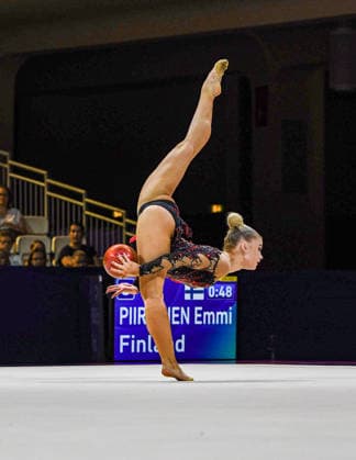 August 12, 2026, Frankfurt, Hesse, Germany: Finnish gymnast EMMI PIIROINEN competes in the 42nd Rhythmic gymnastics, Rhythmische Sportgymnastik, RSG World Championships qualifiers in the Festhalle in Frankfurt, Hesse, Germany on Wednesday, August 12, 2026. 2026 Rhythmic Gymnastics World Championships Qualifying - ZUMAd168 20260812_zsp_d168_109 Copyright: xKaixDambachx