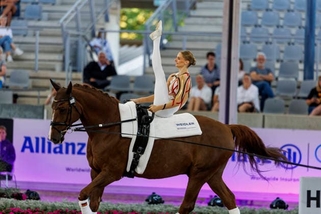 AACHEN FEI World Championships 2026, AACHEN FEI World Championships 2026 MEYER Kathrin GER, Captain Claus OLD FEI Vaulting World Championship Individual Female Aachen, Soers Equestrian Stadium, August 13, 2026