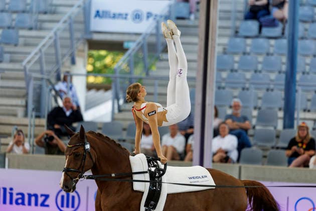 AACHEN FEI World Championships 2026, AACHEN FEI World Championships 2026 MEYER Kathrin GER, Captain Claus OLD FEI Vaulting World Championship Individual Female Aachen, Soers Equestrian Stadium, August 13, 2026