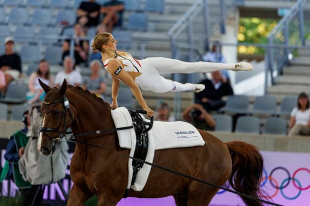 AACHEN FEI World Championships 2026, AACHEN FEI World Championships 2026 MEYER Kathrin GER, Captain Claus OLD FEI Vaulting World Championship Individual Female Aachen, Soers Equestrian Stadium, August 13, 2026