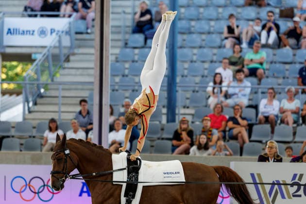 AACHEN FEI World Championships 2026, AACHEN FEI World Championships 2026 MEYER Kathrin GER, Captain Claus OLD FEI Vaulting World Championship Individual Female Aachen, Soers Equestrian Stadium, August 13, 2026