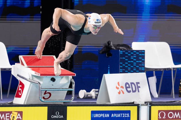 European Aquatics Championships Swimming Day 4 Tessa Giele during European Aquatics Championships Swimming Day 4 in Paris, France, on August 13, 2026 Paris France  Copyright: xFotoxOlimpikx originalFilename:jastrzebowski-european260813_npN4F