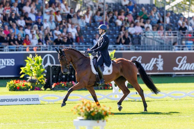 AACHEN FEI World Championships 2026, AACHEN FEI World Championships 2026 LUEBBEKE Libussa GER, Caramia FRH FEI Eventing World Championship Dressage Part 1 Team and Individual Aachen, Reitstadion Soers, August 13, 2026