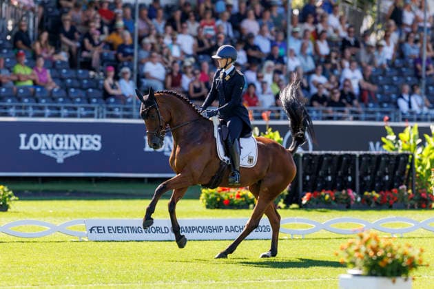 AACHEN FEI World Championships 2026, AACHEN FEI World Championships 2026 LUEBBEKE Libussa GER, Caramia FRH FEI Eventing World Championship Dressage Part 1 Team and Individual Aachen, Reitstadion Soers, August 13, 2026
