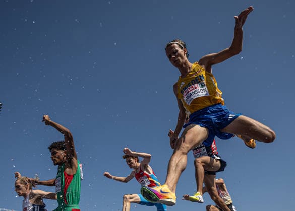 August 13, 2026: Vidar Johansson of Sweden competes in the men’s 3,000-meter steeplechase qualifying round during Day 4 of the 2026 European Athletics Championships on August 13, 2026 in Birmingham. Photo: Maxim Thora, BILDBYRAN, code MT MT1068. track and field, athletics, friidrett, friidrotts EM, 2026 European Athletics Championships, 4, BBENG, Sweden, Norway Copyright: MAXIMxTHORE BB260813MT020