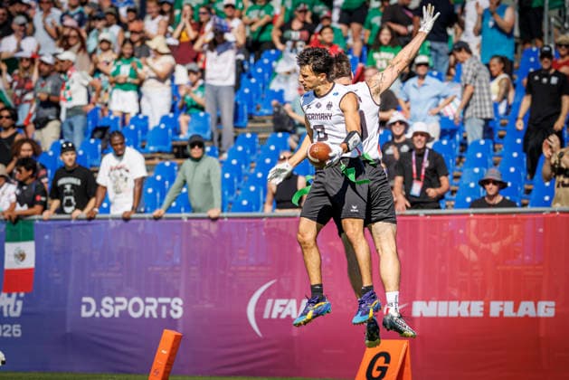 Mexico (MEX) vs. Germany (GER), Day 1 Men s Division at the IFAF Flag Football Championships Düsseldorf 2026, August 13, 2026, Düsseldorf, Germany. Malik Al Kahlout (GER 8) during the match between Mexico (MEX) and Germany (GER) on the first day of the Men’s IFAF Flag Football World Championships at the Bezirkssportanlage Düsseldorf Garath Copyright: xBEAUTIFULxSPORTS B.Hoffmannx