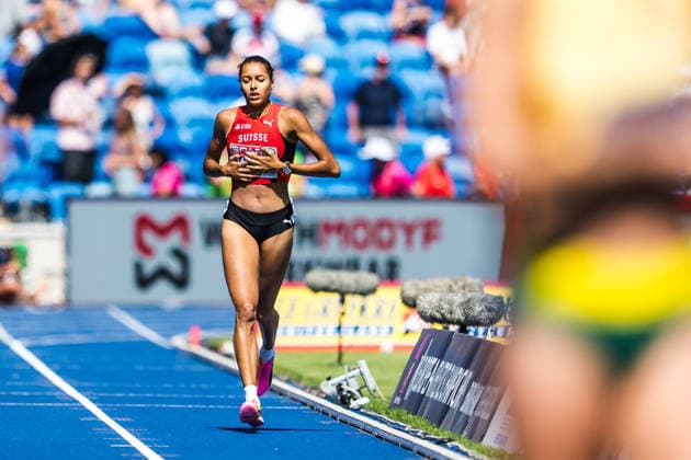 European Athletics Championships, Birmingham, August 13, 2026 BIRMINGHAM, UNITED KINGDOM AUGUST 13 Audrey Werro of Switzerland on the home stretch after she was eliminated from the semifinals of the women’s 800 m on August 13, 2026, in Birmingham, United Kingdom Copyright: xBEAUTIFULxSPORTS UlfxSchillerx