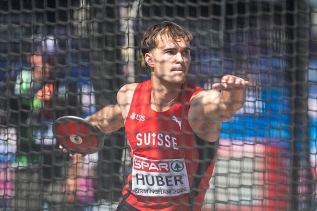 European Athletics Championships, Birmingham, August 13, 2026 BIRMINGHAM, UNITED KINGDOM, AUGUST 13 Andrin Huber of Switzerland competes in the discus throw event of the men s decathlon on August 13, 2026, in Birmingham, United Kingdom Copyright: xBEAUTIFULxSPORTS UlfxSchillerx