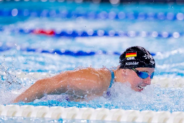 France, Paris, Centre Aquatique Olympique Metropole du Grand Paris, August 13, 2026, European Aquatics Championships, Day 14, Morning Session, Angelina Koehler, SG Neukoelln Berlin, Germany, Photo by Eibner Pressefoto Tino Henschel European Aquatics Championships, Day 14, Morning Session, Paris Copyright: xEibnerxPressefotox