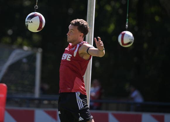 August 13, 2026, xophax, Soccer, Bundesliga 1, 1. FC Köln Training at Geissbockheim: Luca Waldschmidt of 1. FC Köln practicing header drills in Kitzbühel