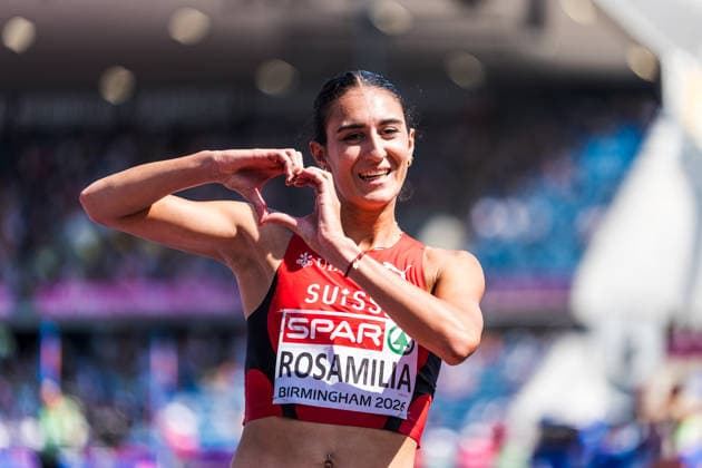 European Athletics Championships, Birmingham, August 13, 2026 BIRMINGHAM, UNITED KINGDOM AUGUST 13 Valentina Rosamilia of Switzerland reacts after the semifinal of the women s 800-meter race on August 13, 2026, in Birmingham, United Kingdom Copyright: xBEAUTIFULxSPORTS UlfxSchillerx