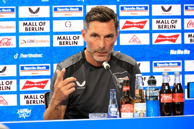August 13, 2026, Germany, Soccer, 2. Bundesliga, 2026–2027 Season, Sportforum, Hertha BSC, Press Conference with Head Coach Stefan Leitl, Hertha BSC Berlin, 2nd Division, DFB and DFL regulations prohibit any use of photographs as image sequences and or quasi-video, Berlin Sportforum, Berlin, Germany Copyright: xNordphotox xEnglerx