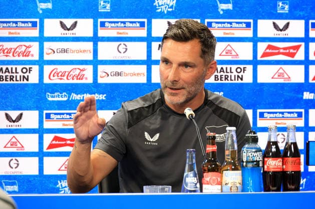 August 13, 2026, Germany, Soccer, 2. Bundesliga, 2026–2027 Season, Sportforum, Hertha BSC, Press Conference with Head Coach Stefan Leitl, Hertha BSC Berlin, 2nd Division, DFB and DFL regulations prohibit any use of photographs as image sequences and or quasi-video, Berlin Sportforum, Berlin, Germany Copyright: xNordphotox xEnglerx