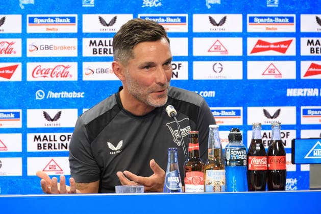 August 13, 2026, Germany, Soccer, 2. Bundesliga, 2026–2027 Season, Sportforum, Hertha BSC, Press Conference with Head Coach Stefan Leitl, Hertha BSC Berlin, 2nd Division, DFB and DFL regulations prohibit any use of photographs as image sequences and or quasi-video, Berlin Sportforum, Berlin, Germany Copyright: xNordphotox xEnglerx