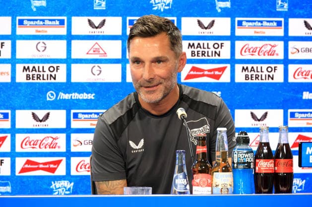 August 13, 2026, Germany, Soccer, 2. Bundesliga, 2026–2027 Season, Sportforum, Hertha BSC, Press Conference with Head Coach Stefan Leitl, Hertha BSC Berlin, 2nd Division, DFB and DFL regulations prohibit any use of photographs as image sequences and or quasi-video, Berlin Sportforum, Berlin, Germany Copyright: xNordphotox xEnglerx